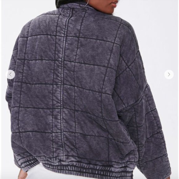 Forever 21 Quilted Zip-Up Jacket FP Dolman Dupe - Picture 3 of 3